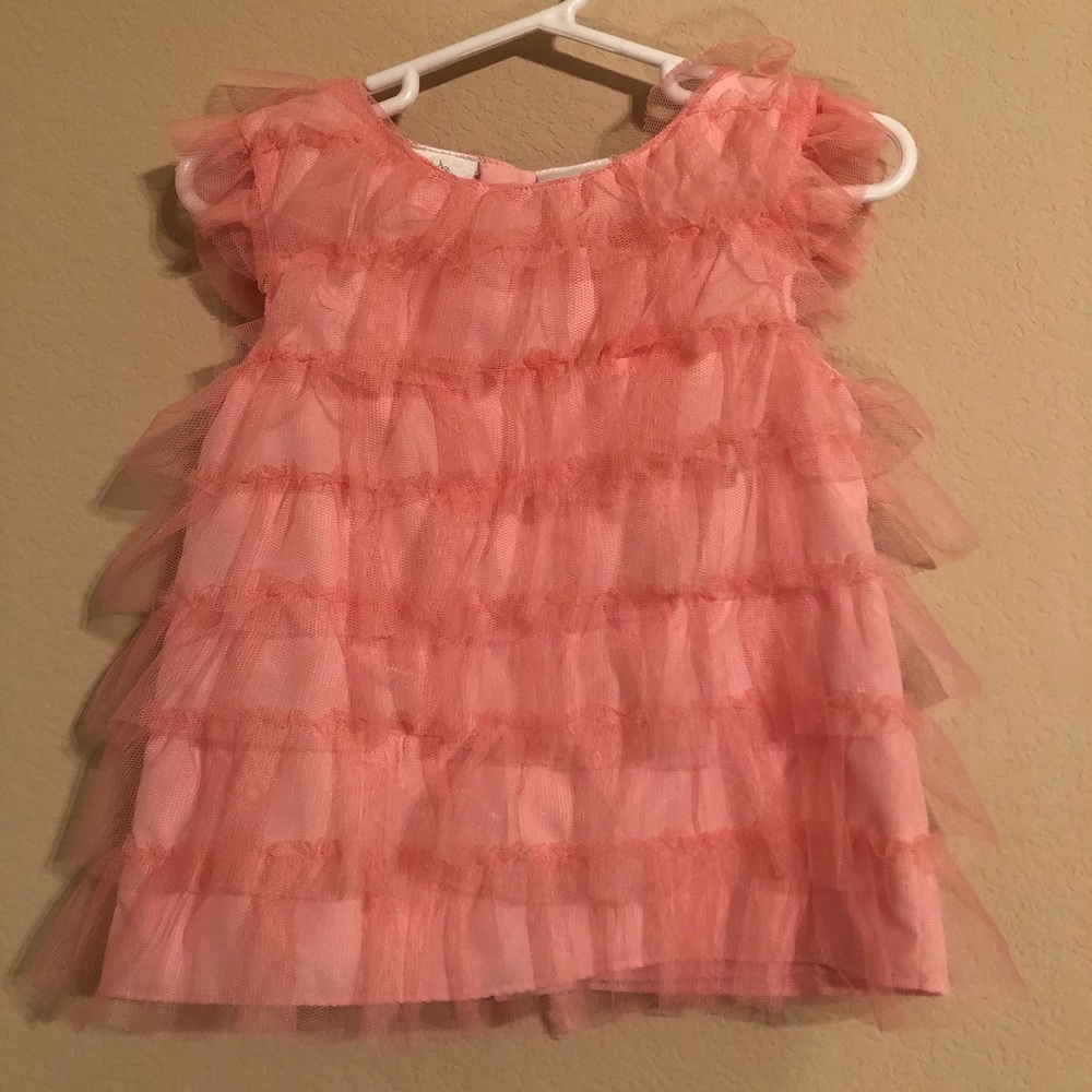 Fao Pink Ruffle Sleevless Vest Blouse Sz 3T